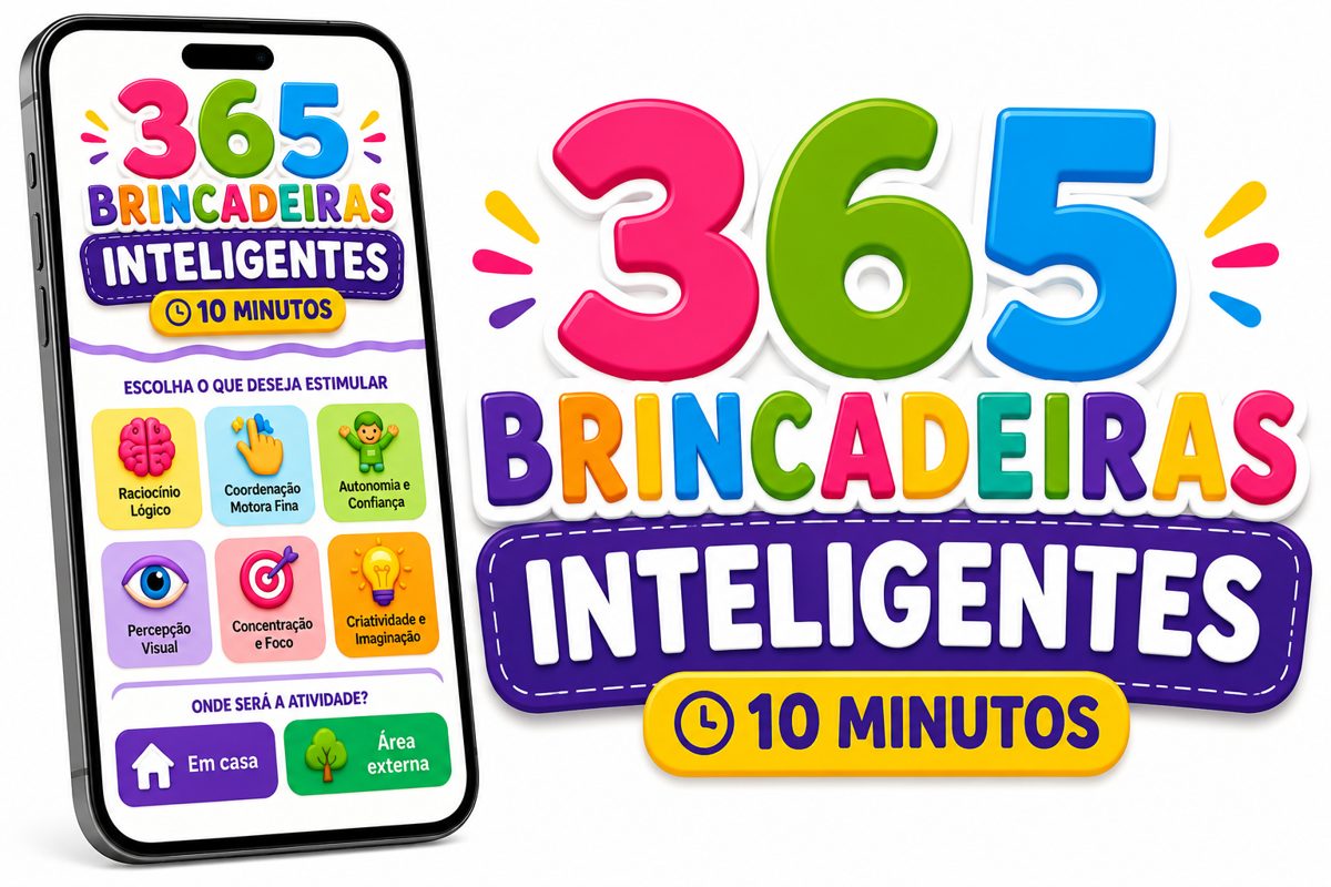 365 Brincadeiras Inteligentes: apresentação original do material digital no celular